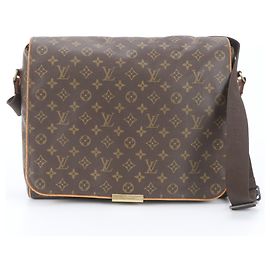 Bolsa Tiracolo Louis Vuitton Monogram Abbesses em couro Marrom