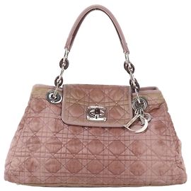 Sac à main cabas Christian Dior Cannage Charming Lock Rose