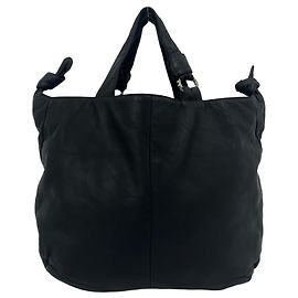 Sac à main en cuir Nappa gravé Anagram Loewe Noir