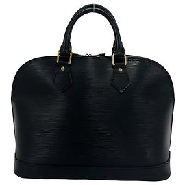 Sac à main Louis Vuitton Vintage Alma en cuir Epi Noir
