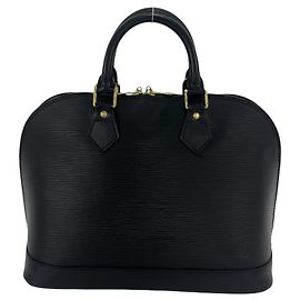 Louis Vuitton Vintage Alma Epi Leather Handbag Black