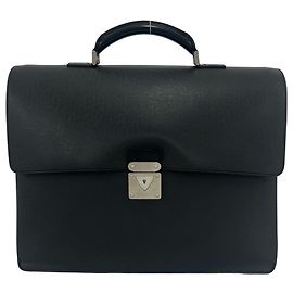Borsa da lavoro Louis Vuitton Robusto 2 in pelle Taiga Nero