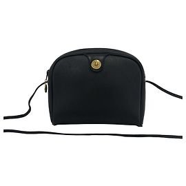 Bolsa de ombro em couro vintage Christian Dior Preto