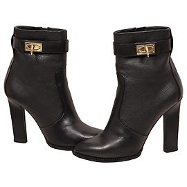 Givenchy Shark Lock Botines de Piel Negra Negro