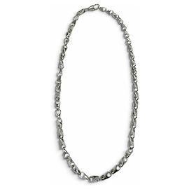 Collana lunga GUCCI Vintage Teardrop Link Chain 925 Argento