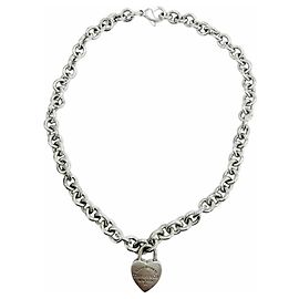 Autre Marque Tiffany Return to Heart Lock Choker Silvery