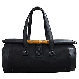 Bolso Gucci Bamboo Bullet en cuero negro Negro