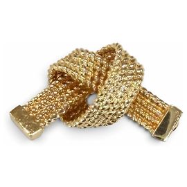 Autre Marque Tiffany Vintage 14K Brosche mit gedrehtem Seilmuster Golden