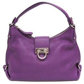 Bolsa de um ombro Gancini Salvatore Ferragamo Roxo