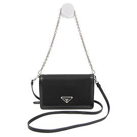 Borsa Mini a Tracolla Prada con Manico a Catena Nero
