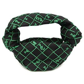 Bolso Bottega Veneta Double Knot Webbing Negro Verde