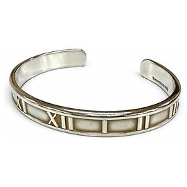 Autre Marque Tiffany & Co. 1837 925 Atlas Narrow Cuff Bangle Argento