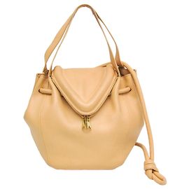 Bottega Veneta BEAK Women's Leather Handbag/Shoulder Bag Beige