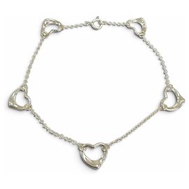 Autre Marque Pulseira com Pingente Coração Aberto Elsa Peretti da Tiffany & Co. Prata