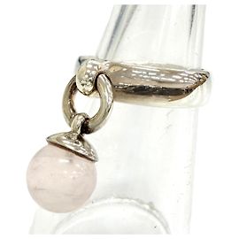 Autre Marque Anel Aliança de Quartzo Rosa Tiffany & Co. Prata Rosa