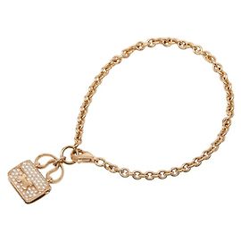 Hermès Bracciale con Charm Hermes 18K Pink Gold Diamante D'oro