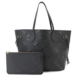 Bolsa de mão Louis Vuitton Monogram Empreinte Neverfull MM Preto Outro Monograma