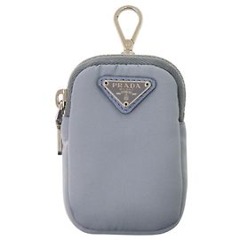Bolso de mano Prada Logo de nylon azul Azul claro
