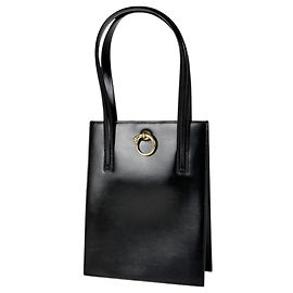Sac à épaule en cuir Cartier Panthère Noir