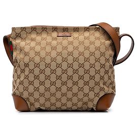 Sac bandoulière Gucci Beige GG Canvas Web Beige
