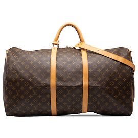 Louis Vuitton Brown Monogram Keepall Bandouliere 60 Marron