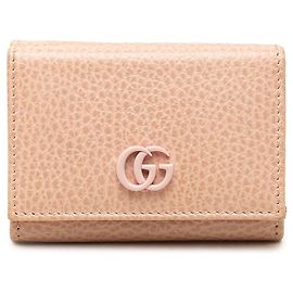 Portefeuille compact à trois volets Gucci GG Marmont Rose Rose