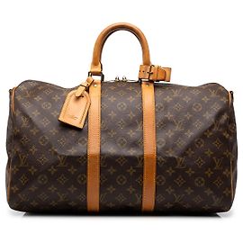 Louis Vuitton Brown Monogram Keepall Bandouliere 45 Brown