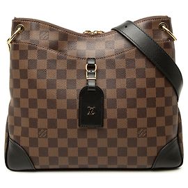 Louis Vuitton Brown Damier Ebene Odeon MM Marrom
