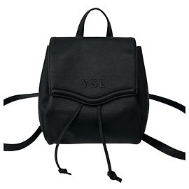 Autre Marque Mochila Saint Laurent de piel negra Negro