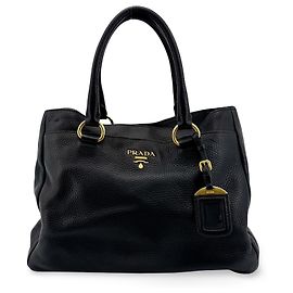 Prada Convertible Open Leather Small Nero