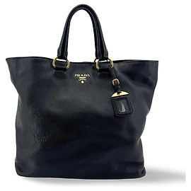 Prada Vitello Daino Leather Large Black