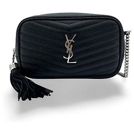 Autre Marque Saint Laurent Lou Camera Matelasse Chevron Leather Mini Preto