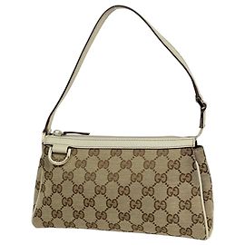 Gucci Abbey Handbag Pouch Beige Cream