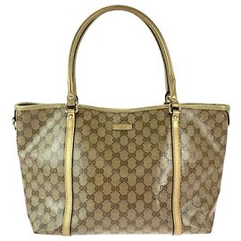 Sac cabas Gucci GG Crystal Marron Beige