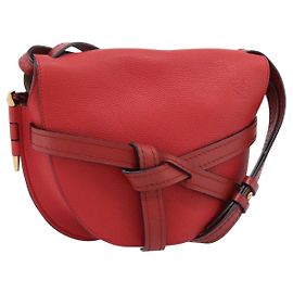 LOEWE Gate Bag Bolso de hombro de piel rojo oro Otro