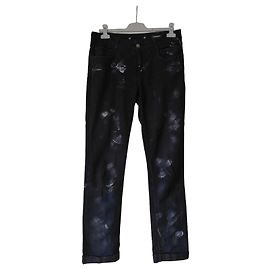 Jeans Chanel nero lavato Nero Blu navy