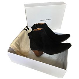 Isabel Marant Bottines Dicker en daim noir Noir