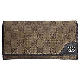 Magnífica Carteira Gucci New Britt Bege