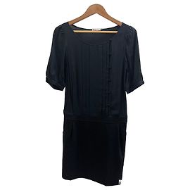 Autre Marque 2 TWO Robe noire à manches courtes Noir