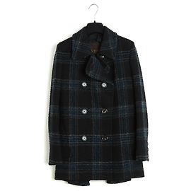 Louis Vuitton Marc Jacobs 2010 Tartan Wool Check Jacket Black Blue