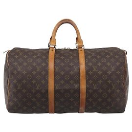 Louis Vuitton Keepall Monogram Canvas 50 Castaño
