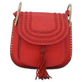 Chloé Chloe Hudson Whipstitch Leather Small Rosso