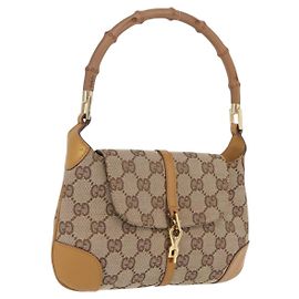 Gucci Bamboo Jackie Canvas Beige