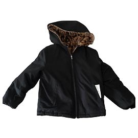 ZAPA Black Reversible 2-in-1 Puffer Jacket Black Leopard print