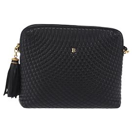 Bally Vintage Chain Quilted Leather Black