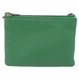 Céline Celine Trio Leather Small Green