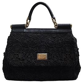 Bolso Dolce & Gabbana Sicily Encaje Negro Negro