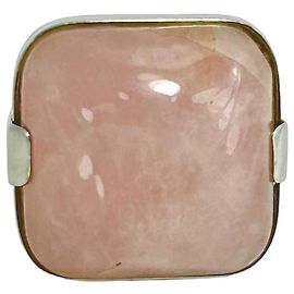Autre Marque Morellato Anel Maxi em Prata com Quartzo Rosa Natural Cabochon Prata Rosa