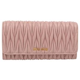 Miu Miu Matelassé en cuir Rose