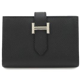 Hermès Cartera compacta Hermes Bearn Mini Negro